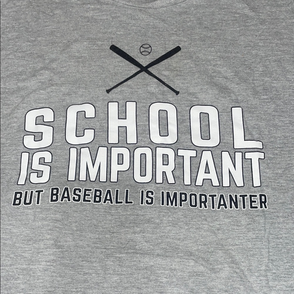 Gray Baseball Graphic Tee